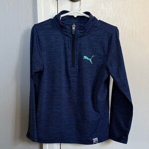 Puma Dark Blue Quarter-Zip Top